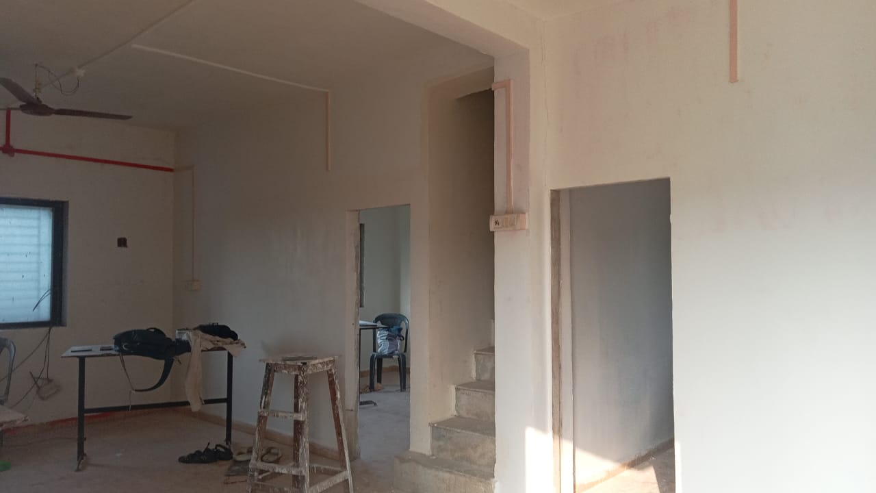 Interior of hotel property for sale in Palghar, upper floor under finishing